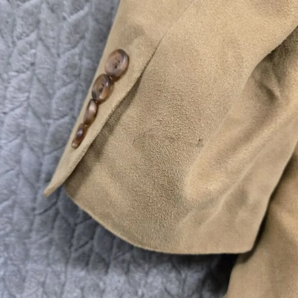 Lauren Ralph Lauren Faux‎ Suede Tan Sport Coat Blazer Mens Size 44L
